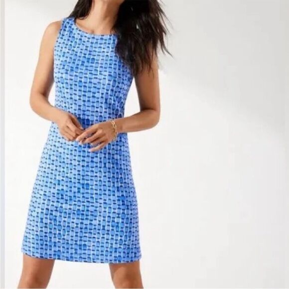 Tommy Bahama Darcy Geo Waves Dress. S - Picture 2 of 10